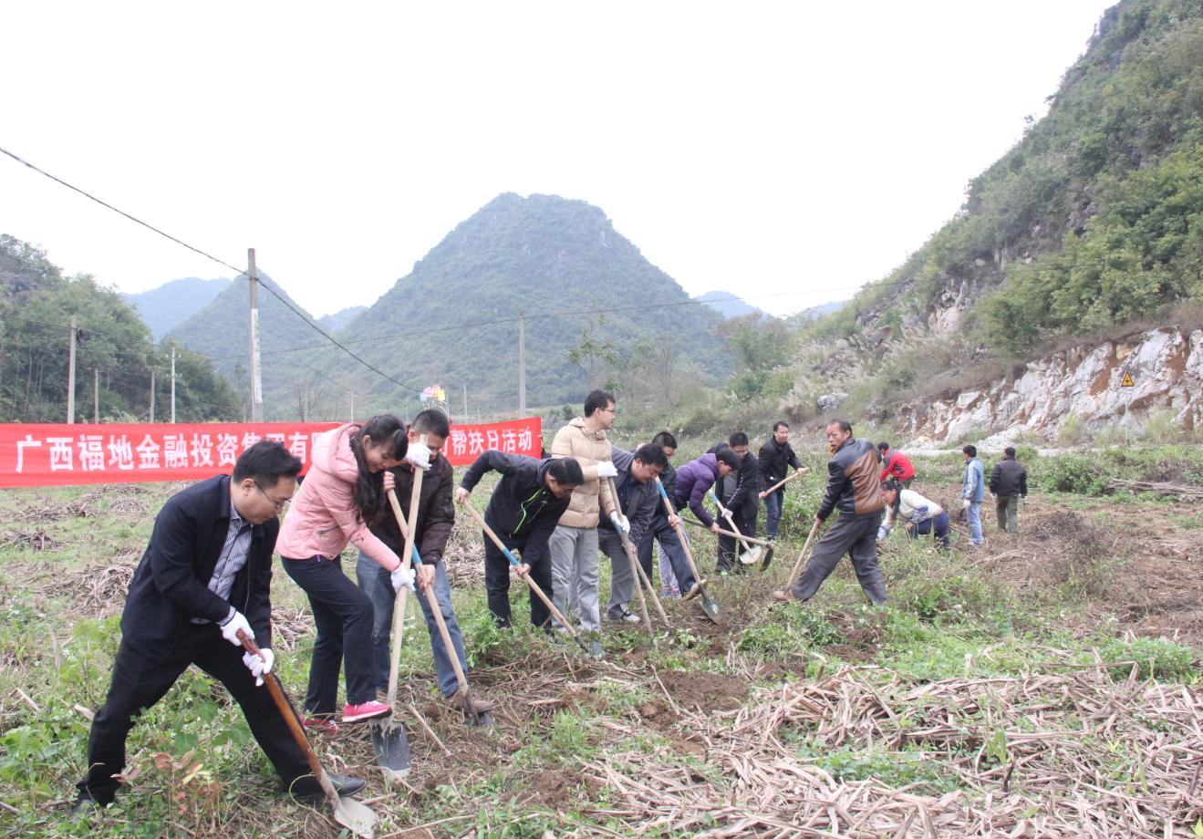 集团公司到田阳县坡洪镇开展结对帮扶日运动